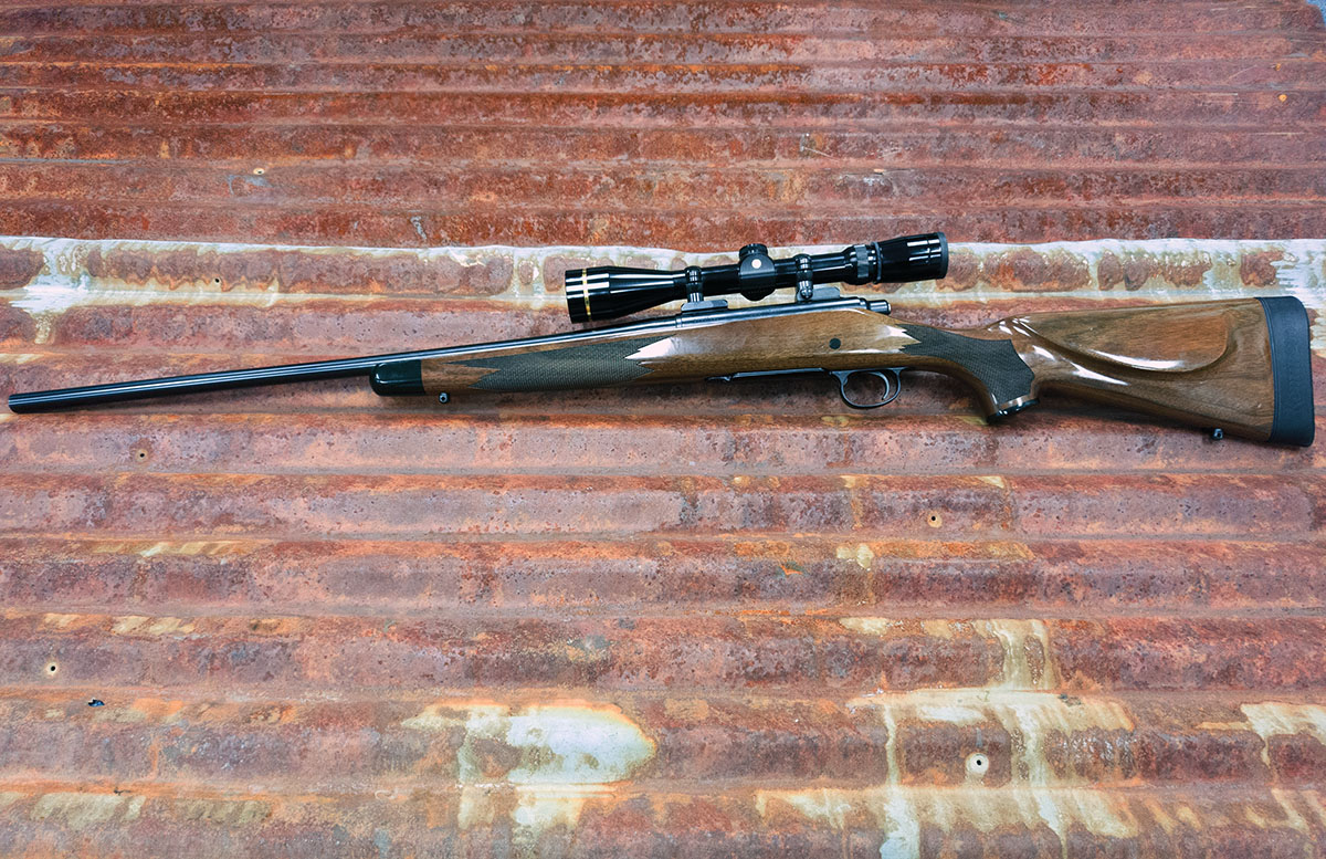 The test rifle is a Remington 700 with a Shaw custom 24-inch barrel with a twist rate of 1:14 inches. The optic is a Leupold VX-3 3.5-10x 40mm held in place with Redfield dovetail mounts.